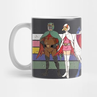 Battle of the  planets Gatachaman  G  Force Retro Colour Stripe Mug